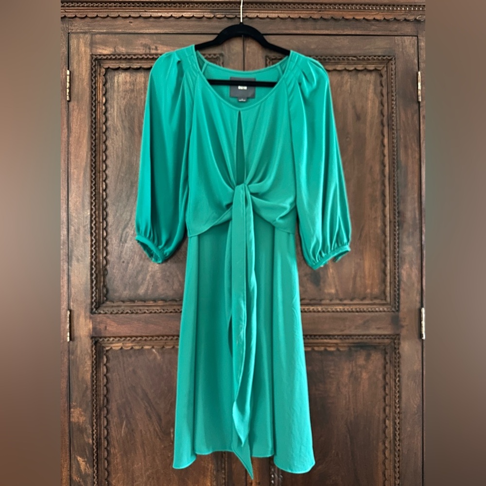 Maeve Emerald Green with Bishop Sleeves for Wedding Guest